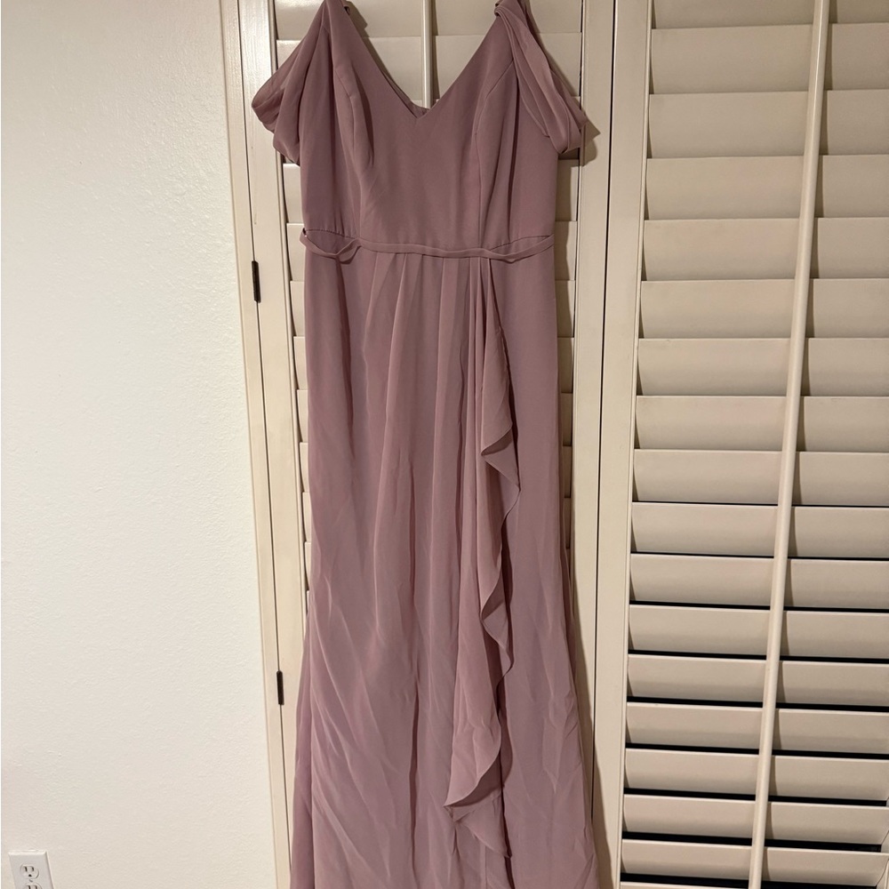 Elegant Bridesmaid Mauve Evening Gown